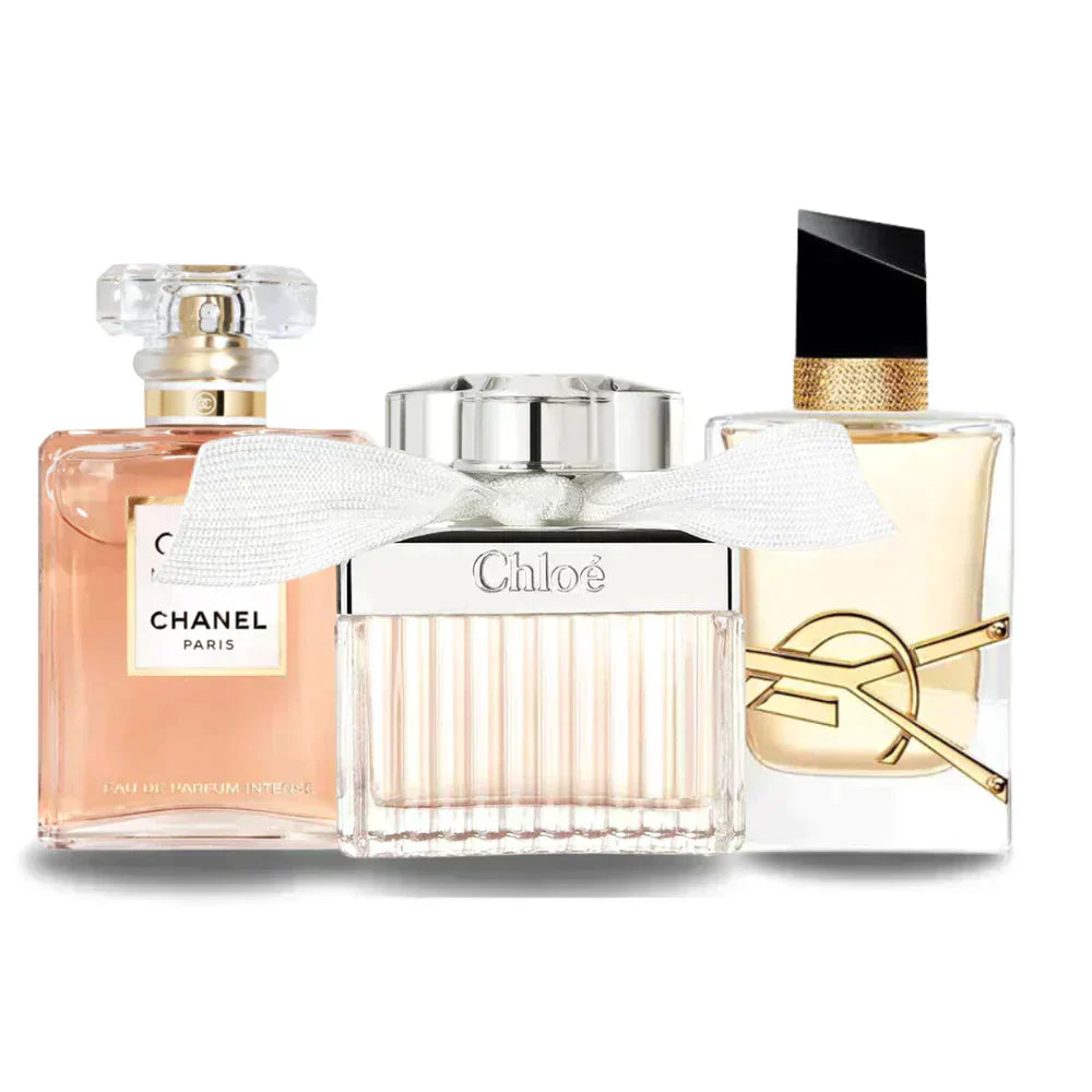 3 Parfums (100ml) Chanel COCO MADEMOISELLE | Yves Saint Laurent LIBRE | CHLOÉ (Eau de Parfum)