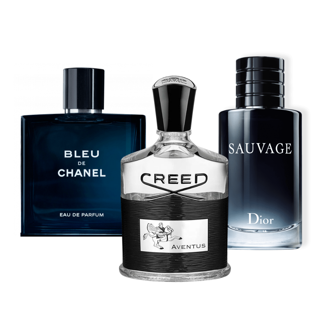 3 Parfums (100ml) Creed Aventus | Bleu de Chanel | Dior SAUVAGE (Eau Parfum)