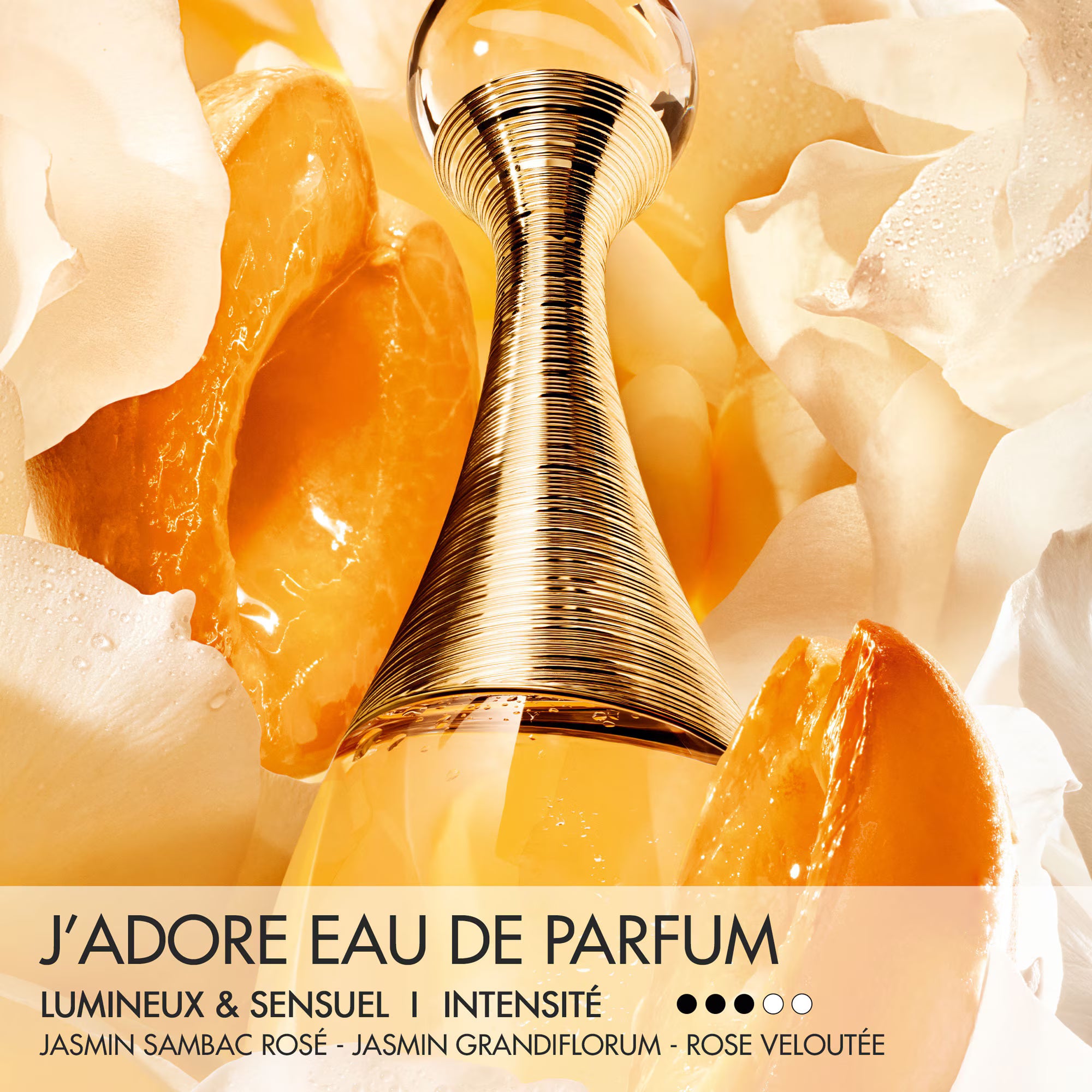 DIOR J'ADORE Eau de parfum - notes solaires et florales