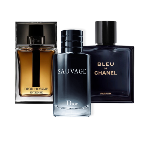 3 Parfums (100ml) Sauvage Dior | Bleu de Chanel | Dior Homme Intense (Eau de Parfum)