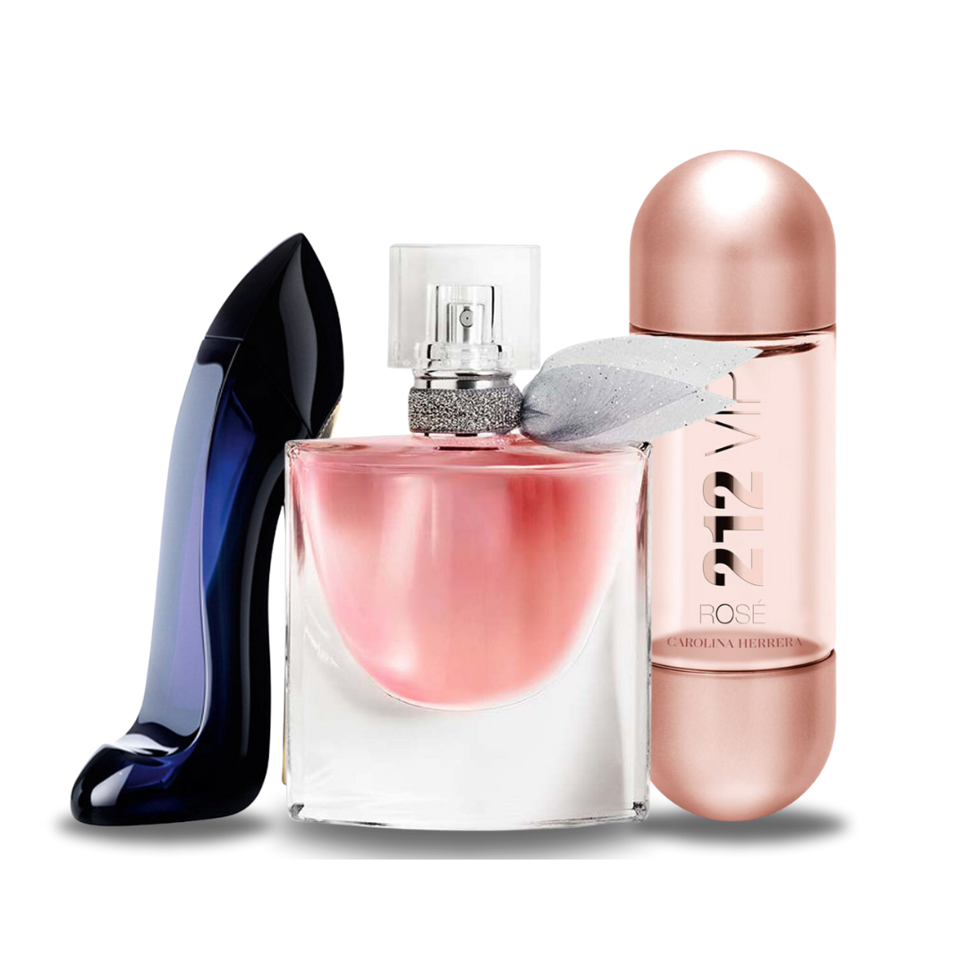 3 Parfums (100ml) CH GOOD GIRL | Lancôme LA VIE EST BELLE | 212 VIP ROSÉ (Eau de Parfum)