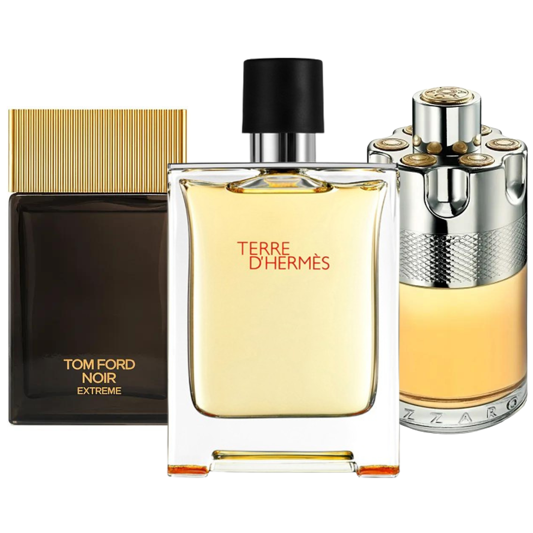 3 Parfums (100ml) Terre d’Hermès | Azzaro Wanted | Tom Ford Noir Extreme (Eau de Parfum)