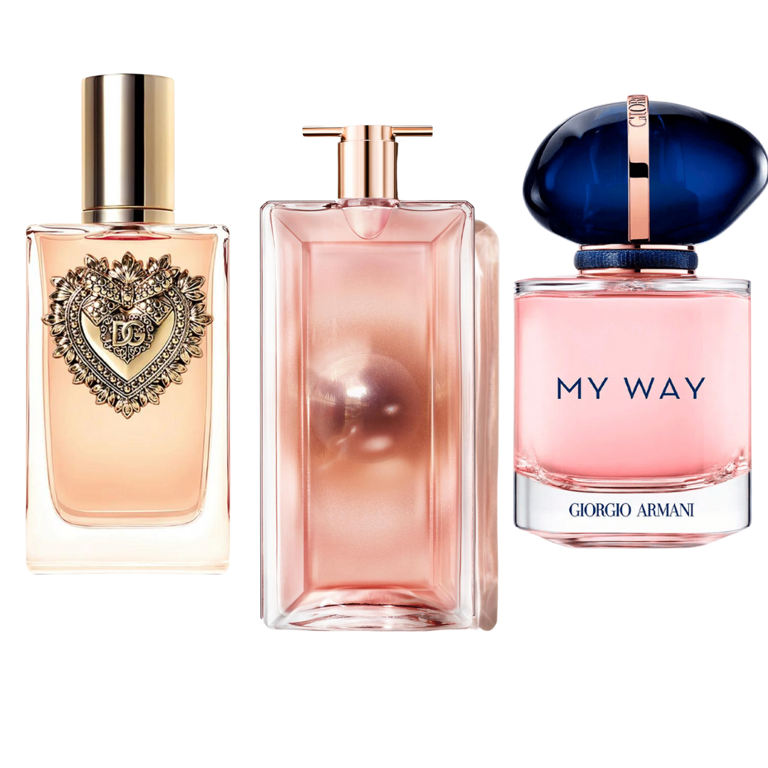 3 Parfums (100ml) Dolce Gabbana Devotion | My Way Giorgio Armani | Lâncome Idôle (Eau Parfum)